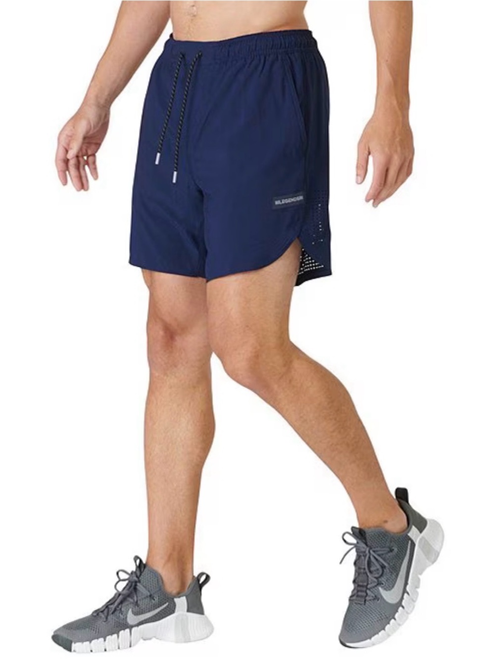 NWOT Legends Luka Mens Athletic Navy Blue Stretch Waist Draw String Shorts MED